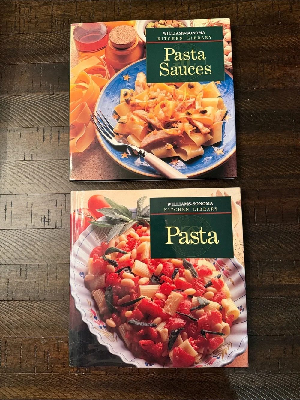 Williams-Sonoma Sauces and Pasta Cookbooks.
